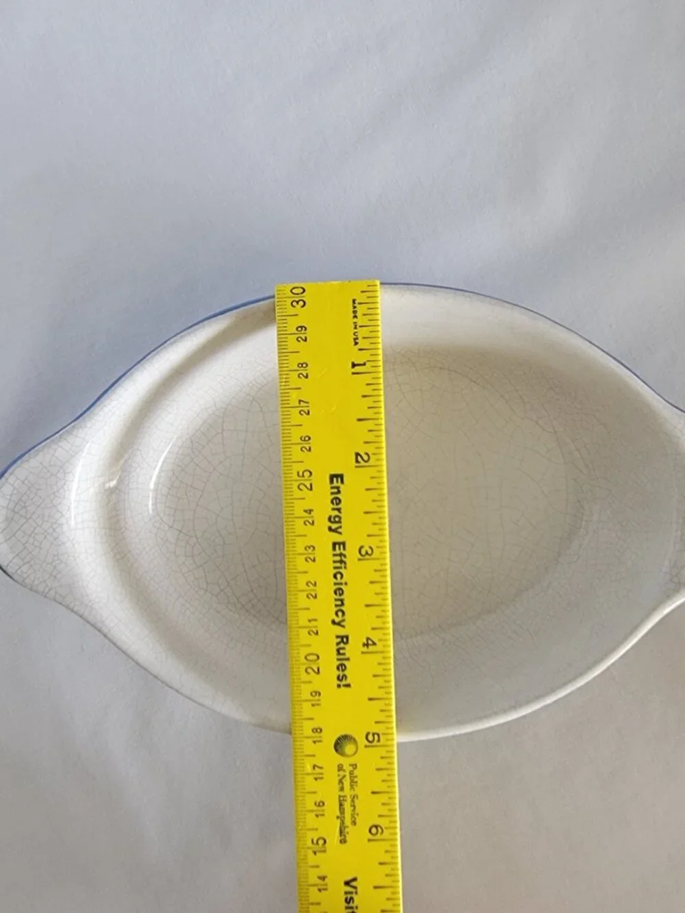 Au Gratin Dish, Small Casserole Dish, Baking Dish, WCL Blue & White